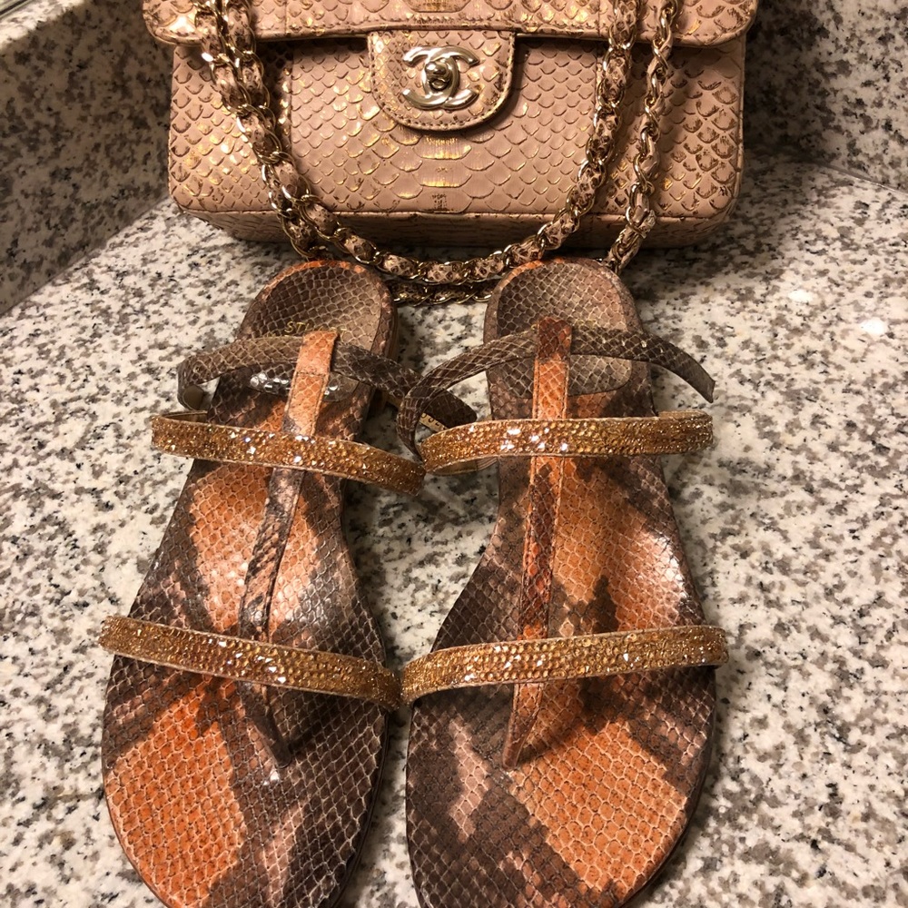 NFS❌ NEW Crystal Python STUART WEITZMAN sandals